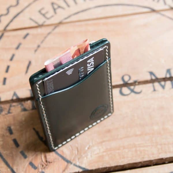 Tillerman Card Holder - Racing Green Bridle Leather Edition