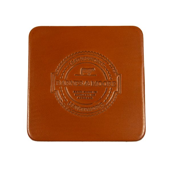 Coaster Set - Tan Harness Leather