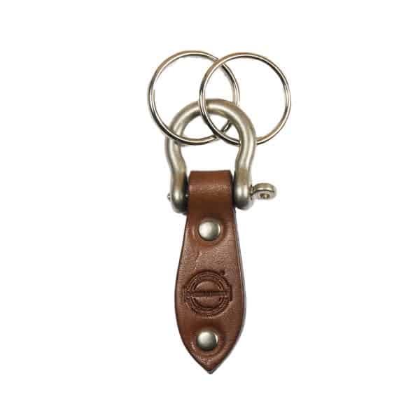 Shackle Key Fob - Oak Bark Dark Stain/Nickel