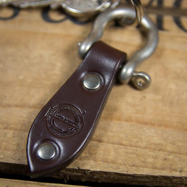 Shackle Key Fob - Deep Honey/Nickel