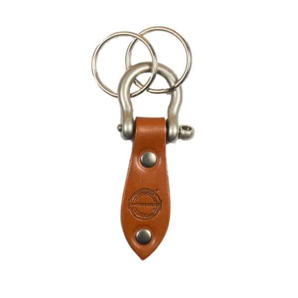 Shackle Key Fob - Harness Tan/Nickel