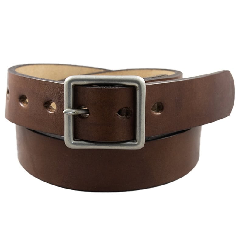 Bosun English Leather Belt in oak bark from Barnes and Moore