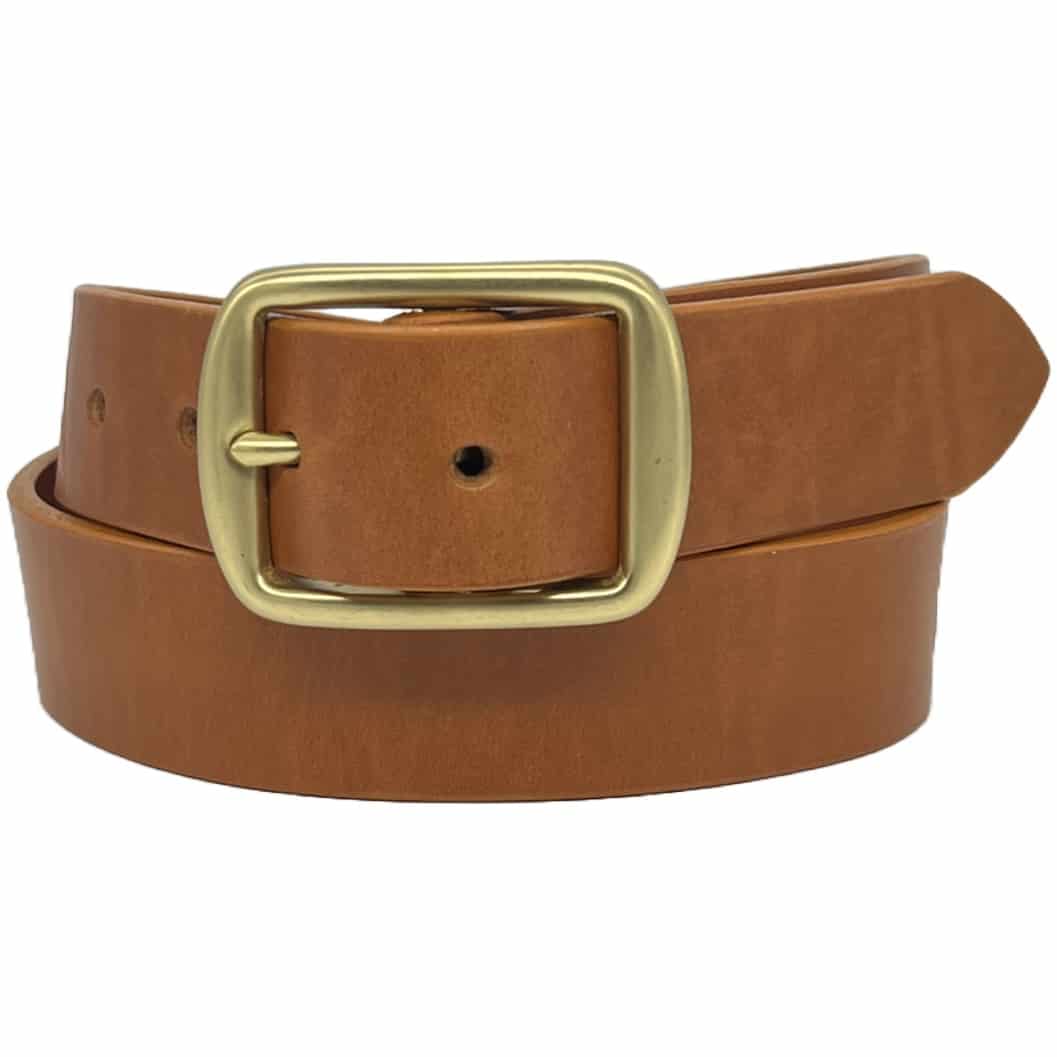 Submariner leather Belt in harness tan by Barnes and Moore