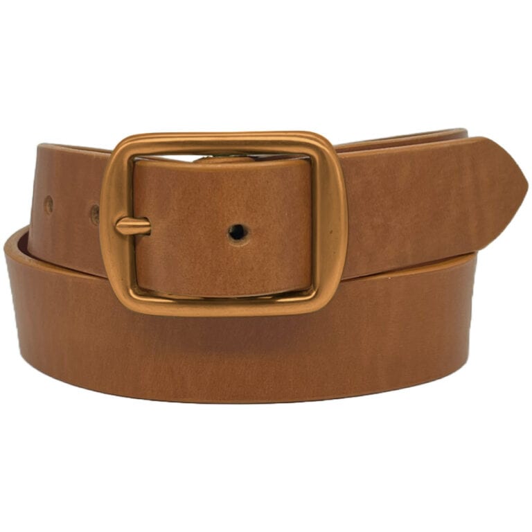 Submariner leather Belt in harness tan by Barnes and Moore