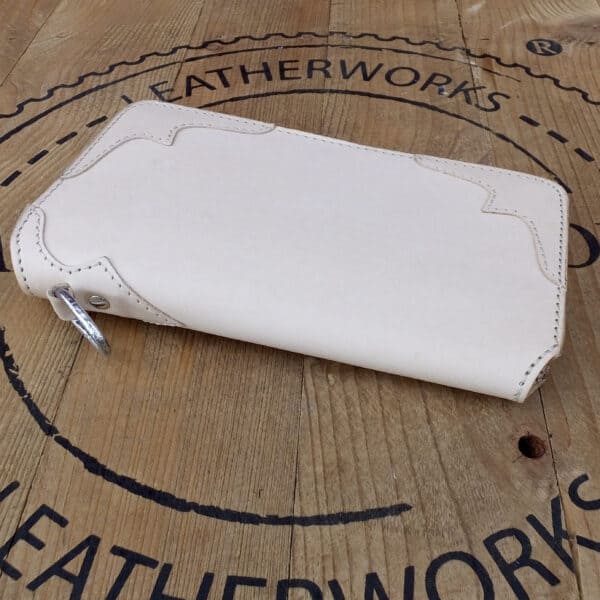 Roadster II Long Wallet - Silver Series - Natural Saddle Hide