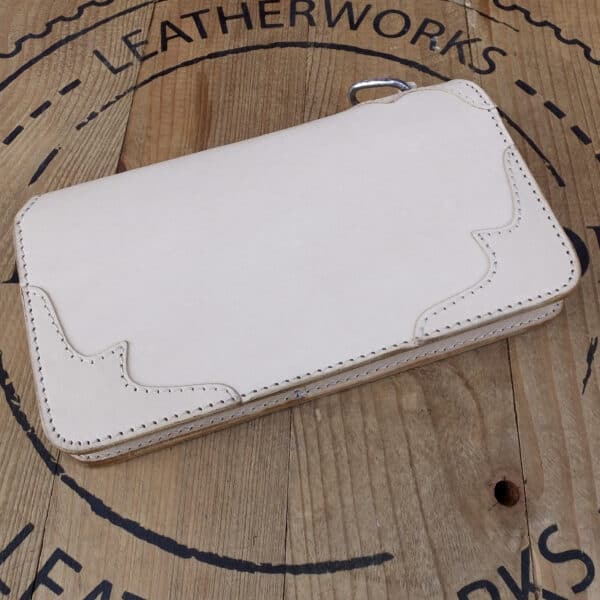 Roadster II Long Wallet - Silver Series - Natural Saddle Hide