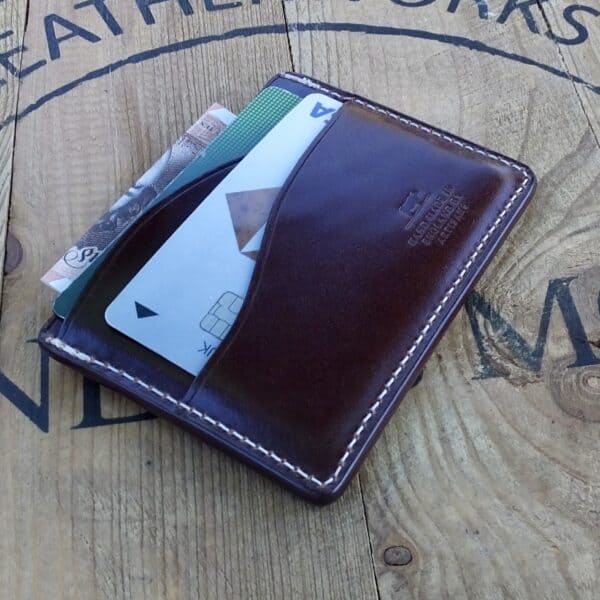 Drayman Card Holder - Oxblood Shinki Hikaku Shell Cordovan