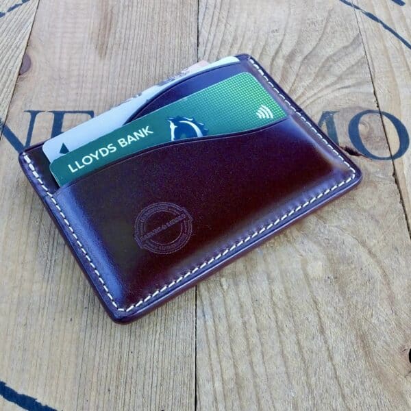 Drayman Card Holder - Oxblood Shinki Hikaku Shell Cordovan