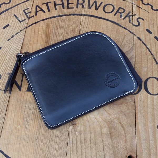 Mariner Zip Wallet  Black Tochigi Japanese Leather