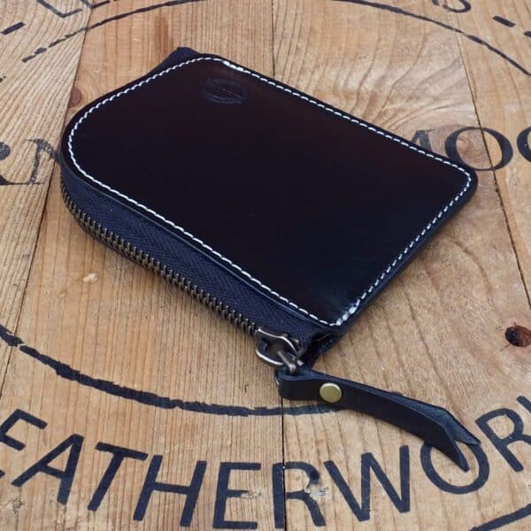 Mariner Zip Wallet  Black Tochigi Japanese Leather