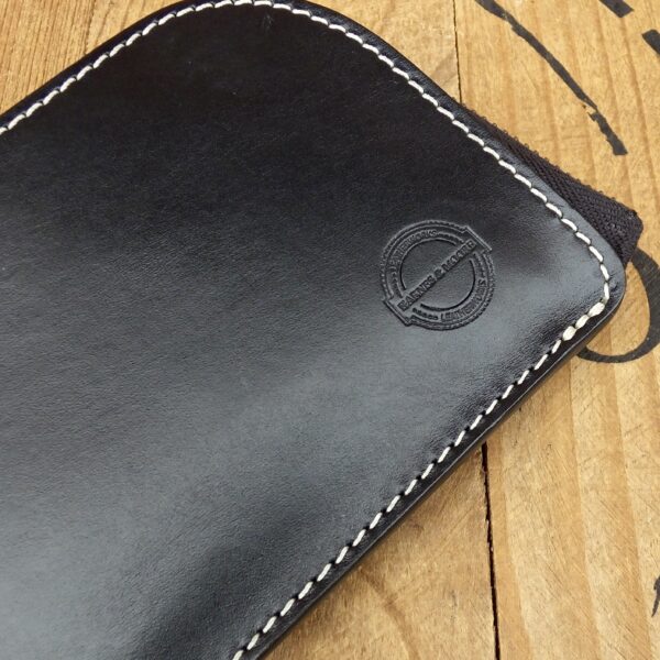 Mariner Zip Wallet  Black Tochigi Japanese Leather