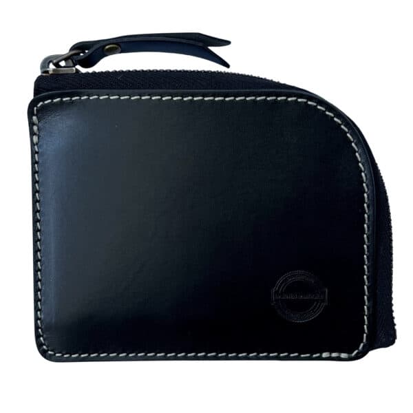 Mariner Zip Wallet  Black Tochigi Japanese Leather