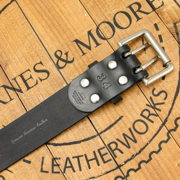 Heavyweight Belt Black Harness Leather