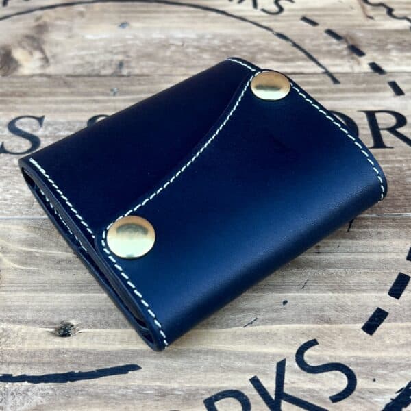 Sportsman Mid Wallet: Silver Series - Indigo-Brass