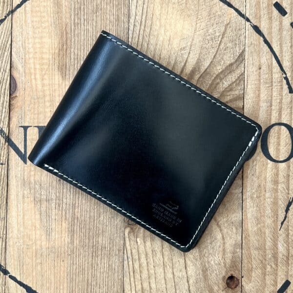 Longshore Folding Wallet: Shinki Hikaku Black Shell Cordovan