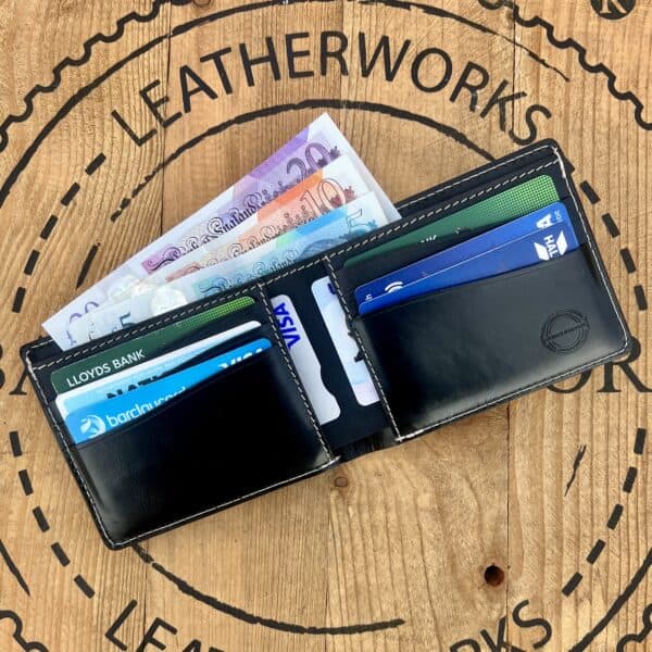 Longshore Folding Wallet: Shinki Hikaku Black Shell Cordovan